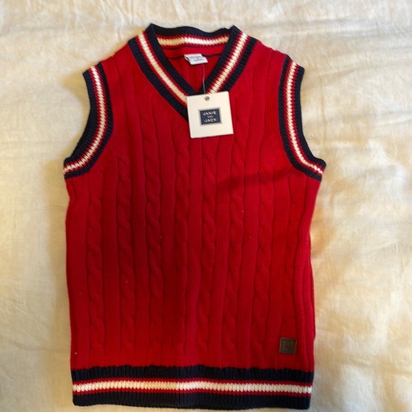 Janie and Jack boys sweater vest - size 4 - Picture 1 of 7